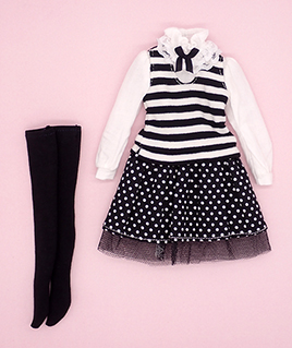 リカちゃん服  ボーダーワンピース2点セット② リカちゃん服 ボーダーワンピース2点セット①